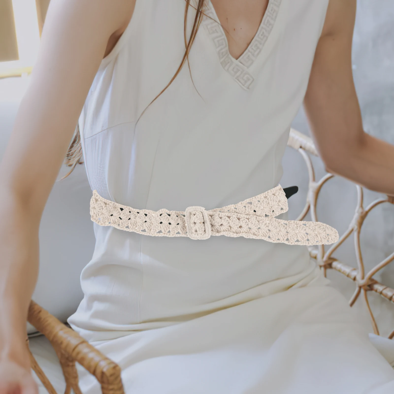 

Braided Cotton Belt Wide Adjustable Women Dress Waist Belt Fashionable Ladies Belts For Dresses Stylish Accessories
