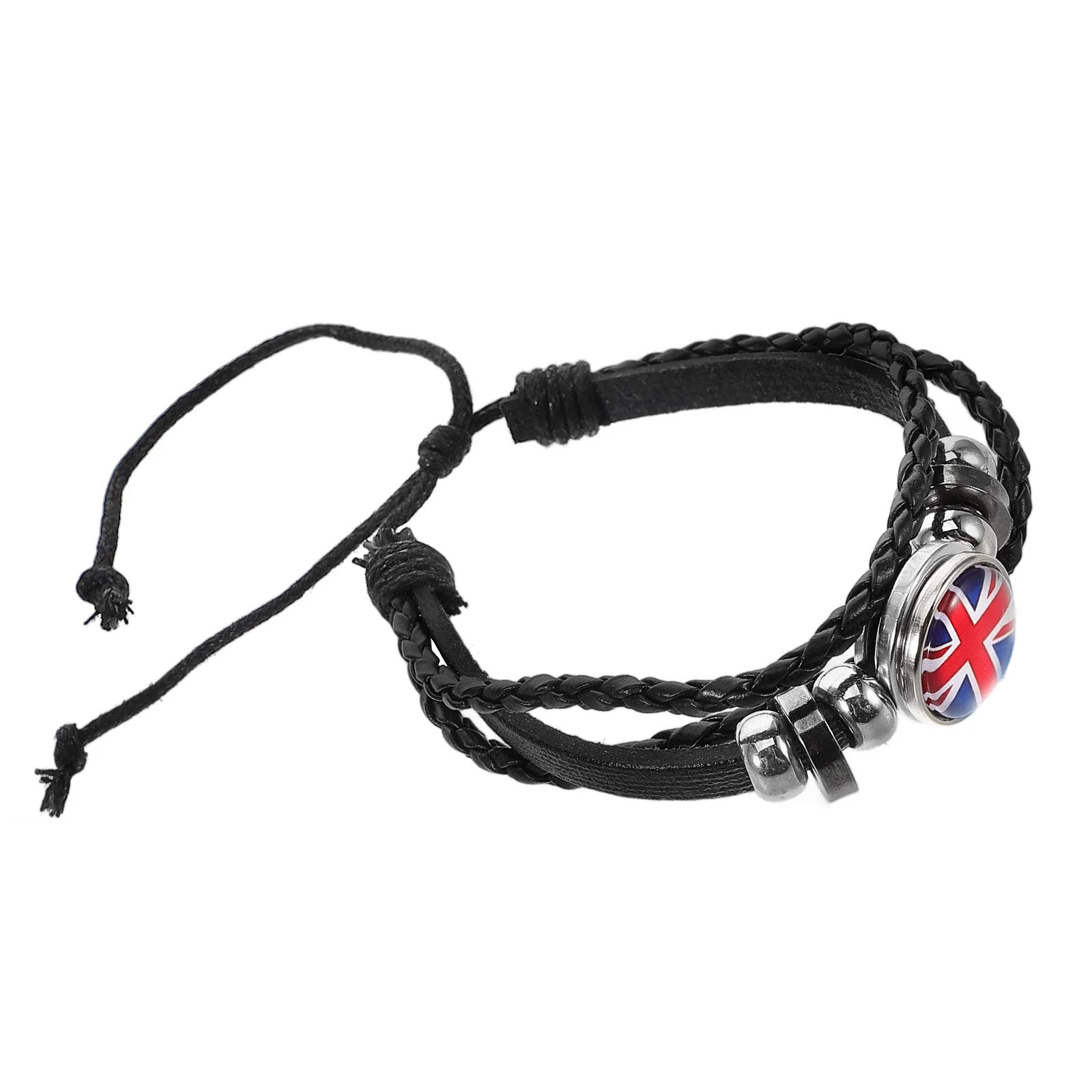 Football Flag Bracelet National Charm British Wristband Sports Bracelets Men Boys Weaving Bracelet Decor Lightweight