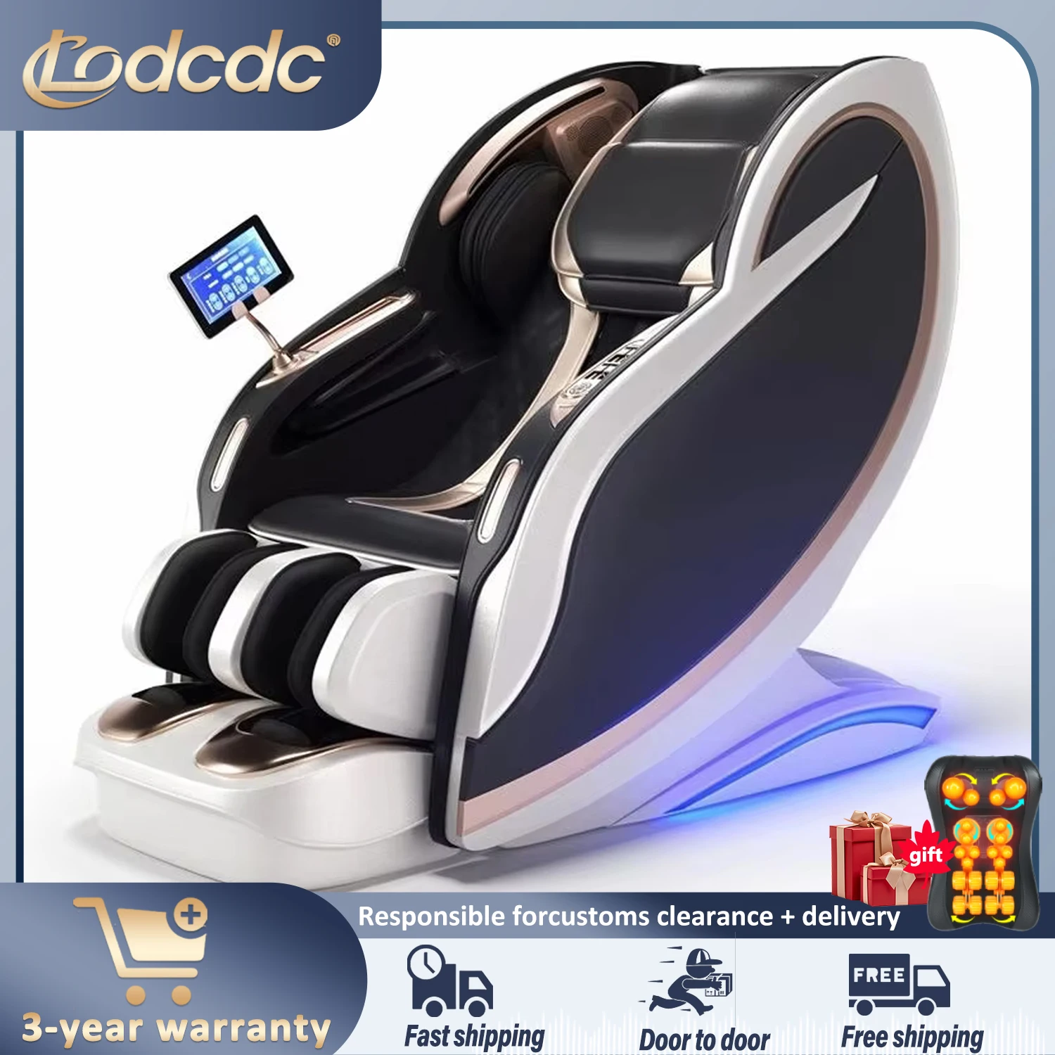 

massage chair 4d zero gravity Latest 2025 Massage Chair Full Body Shiatsu Heat Reclining Pain Relief SL Track 3 Year Warranty