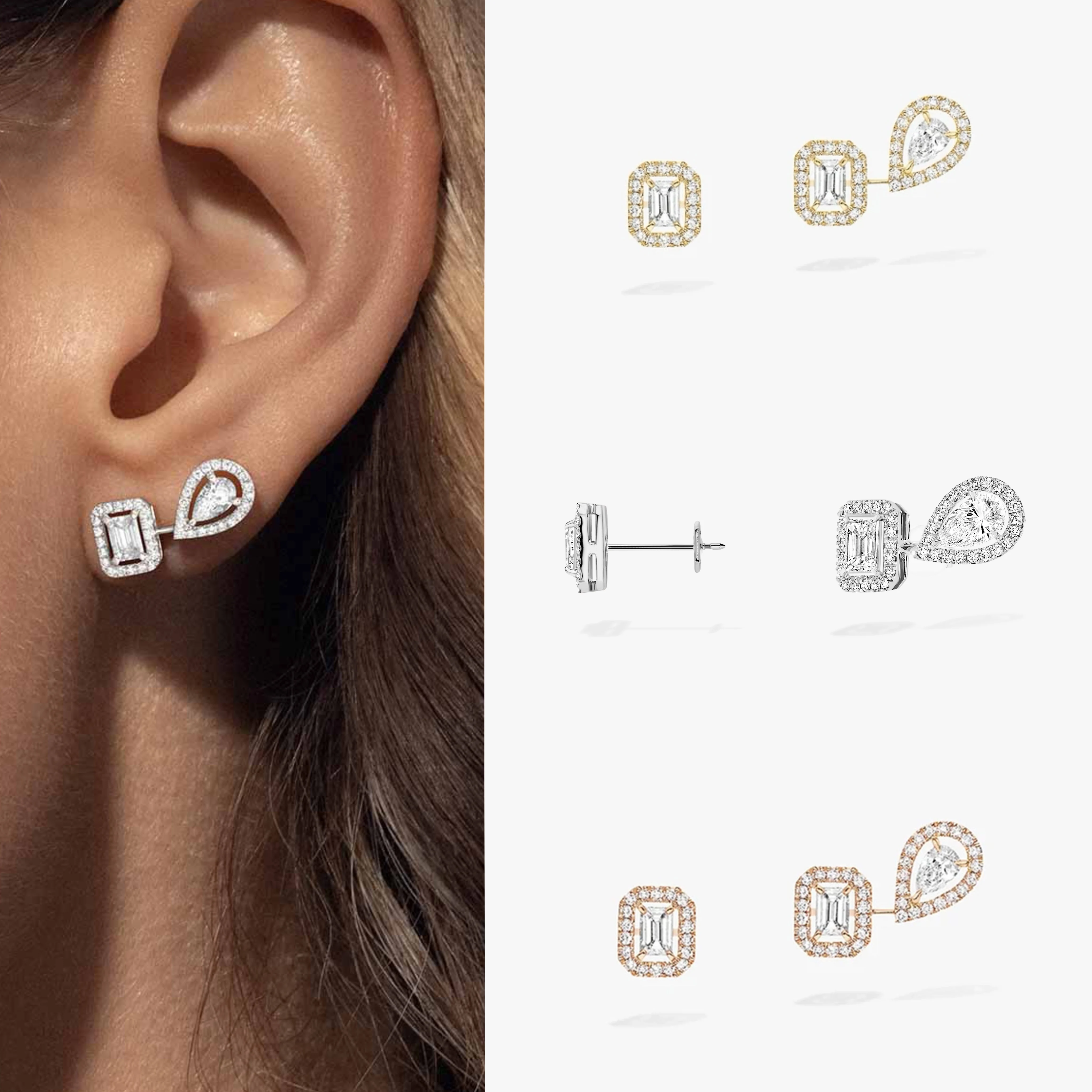 

Exquisite and Fashionable 925 Sterling Silver Luxury Jewelry Drip Block Irregular Women's Mixed Festival Earrings Gift