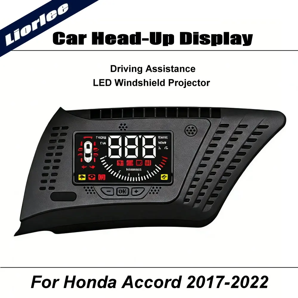 Car LED Projector For Honda Accord Inspire 2017-2022 Auto HUD Head-Up Display Windshield Safe Driving Assistance Accessories