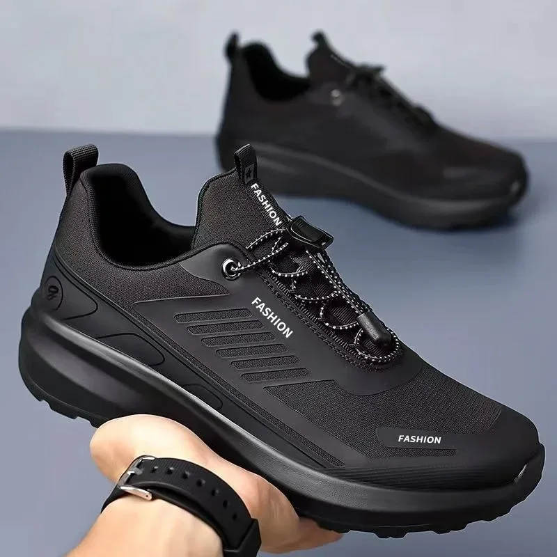 New Autumn Men's Sneakers Running Shoes Personality Rotating-button Male Sneakers Outdoor Wear-resistant Walking Sports Shoes