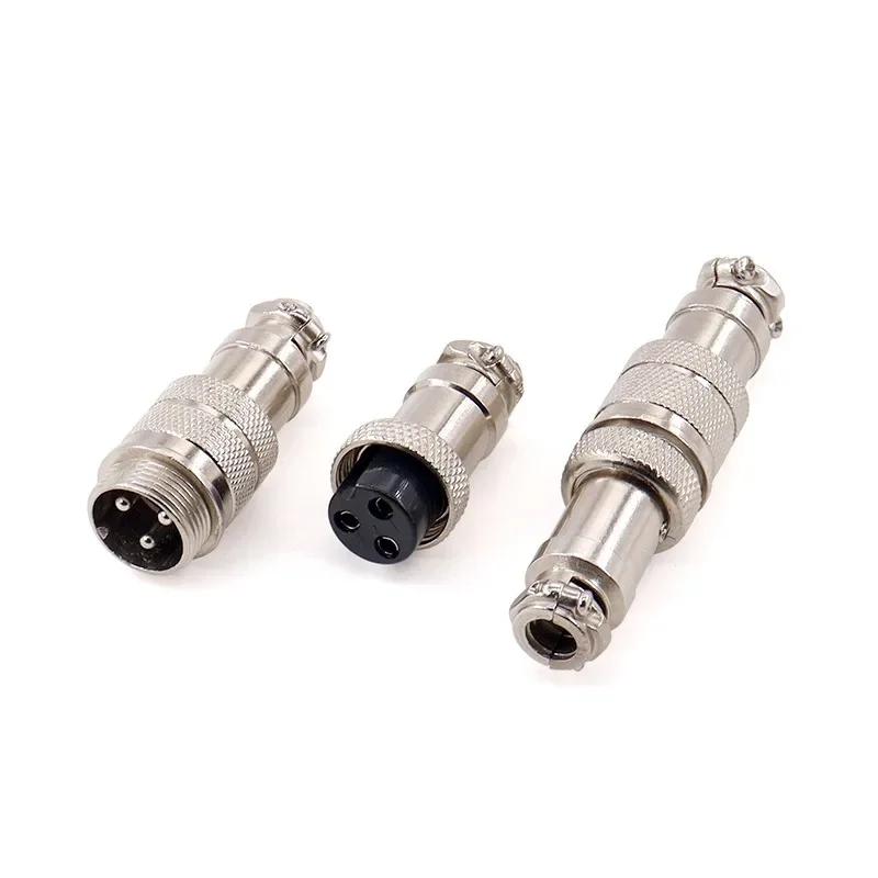 

100set/lot GX16 Aviation Plug Docking Type Male + Female Head 2P 3P 4P 5P 6P 7P Mounting Hole 16MM