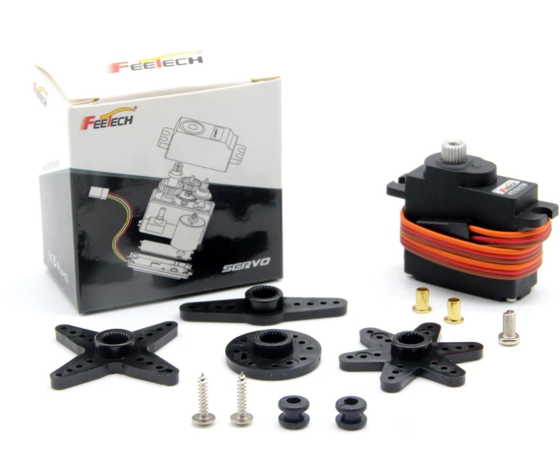 Servo FEETECH HS-81MG Mini 5.5KG 17g 1:18 1:16 Metal Gear Modul GPS Mobil RC Slash E-Revo 144001 C24 D12 MN99S MN86 RC Anak Laki-laki