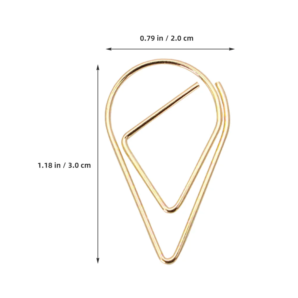 

100Pcs Adorable Metal Paper Clips Steel Small Clips for Office School DIY Crafts and Organizing Metal Paper Clip