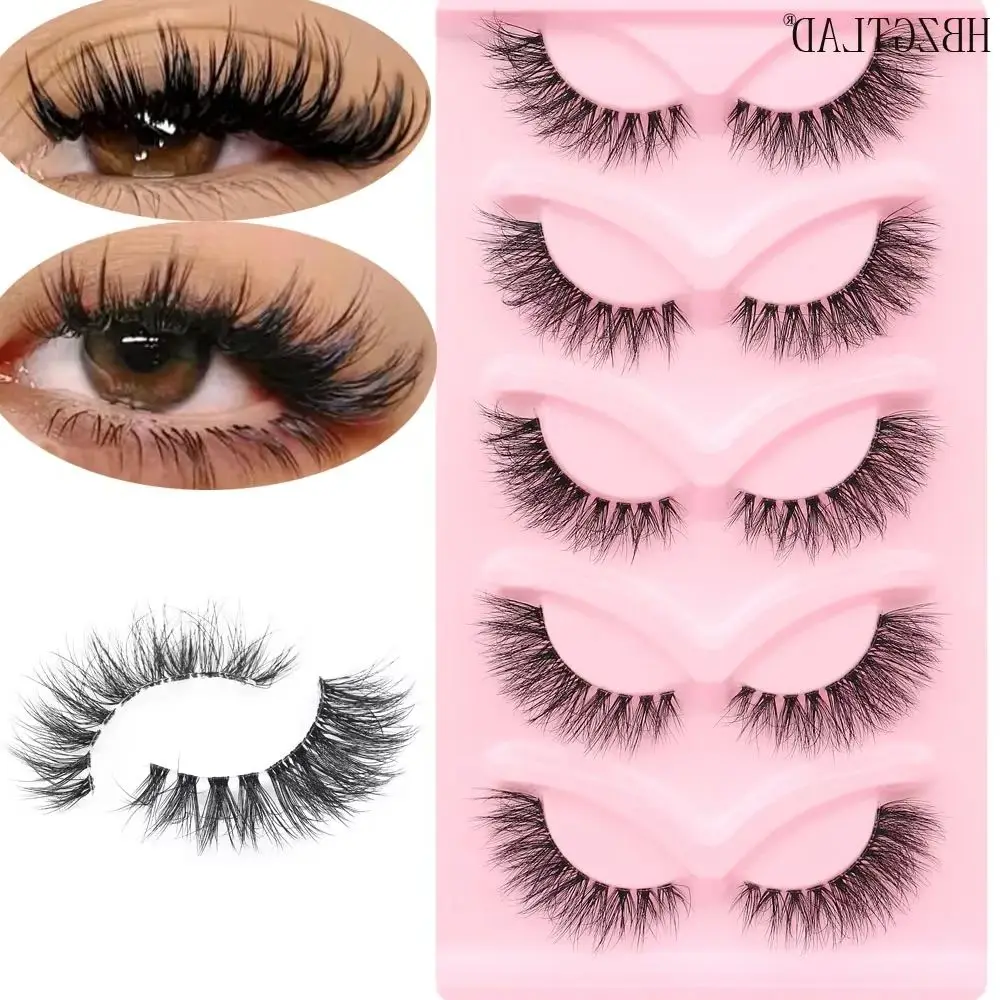 Cat eye Eyelashes 3D Mink Lashes Natural Long Full Strip Lashes Transparent terrier Short Mink EyeLashes Manga False Eyelashes