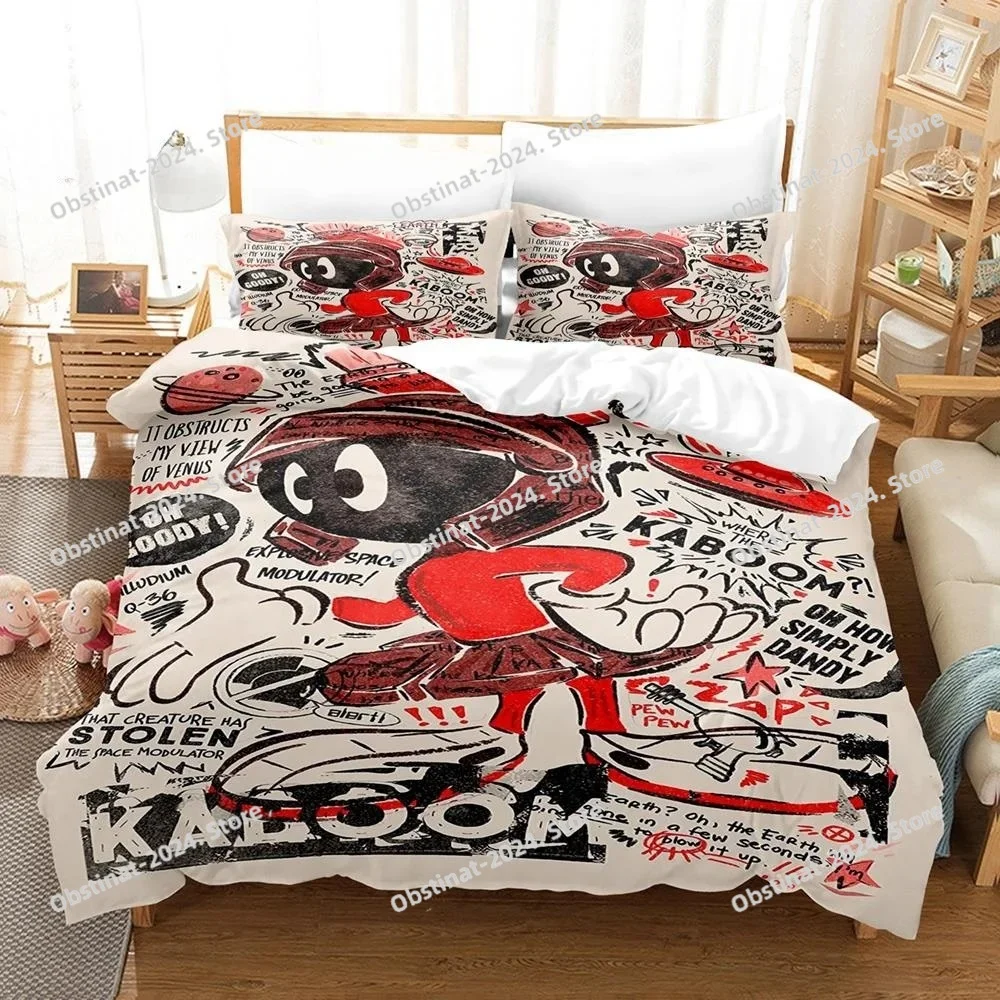 

Fashion 3d Print Anime Marvin The Martian Bedding Set Single Twin Full Queen King Size Bed Set Adult Kid Bedroom Duvetcover Sets