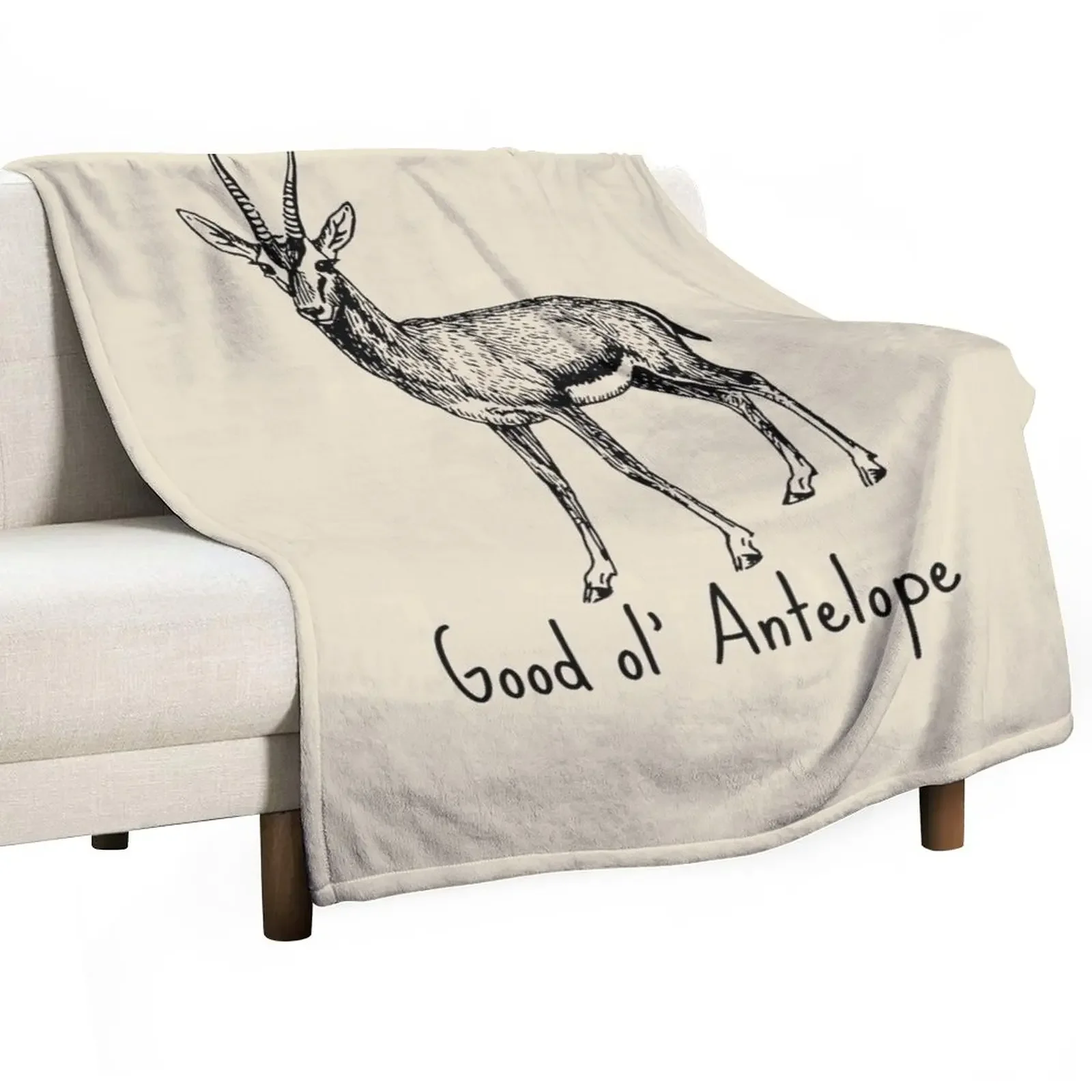 

Good ol' Antelope Drawing - Black Throw Blanket christmas decoration Large Flannel Fabric Blankets For Sofas Blankets