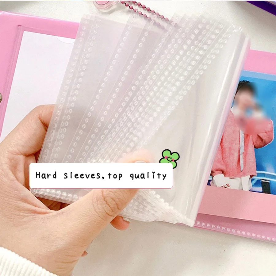 20 Stück Binder doppelseitige transparente Kartenhüllen, 3-Zoll-Postkartenhalter, Kpop Mini Sammelbuch-Nachfülltaschen – Detail 9