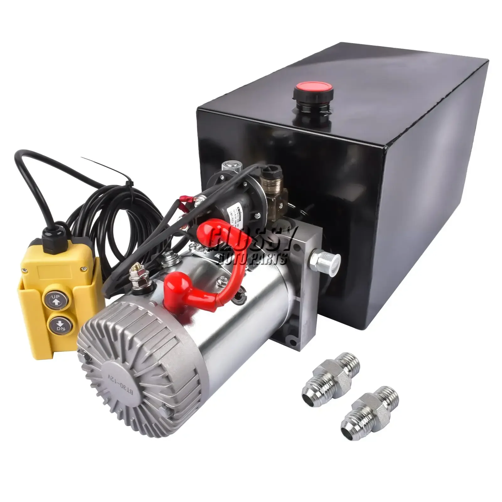 AP03 Single Acting Hydraulic Pump 3.75 Gallon Dump Trailer Pump 12V DC Hydraulic Power Unit Steel