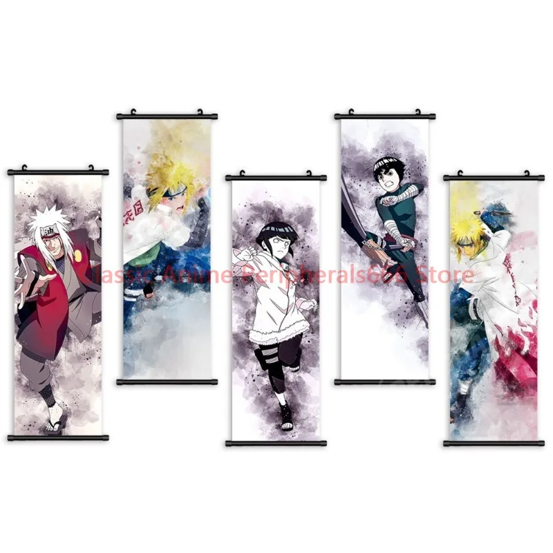 HD inkjet anime Naruto Akatsuki Organization Naruto Wave Wind Watergate wall decoration painting can be hung hanging painting