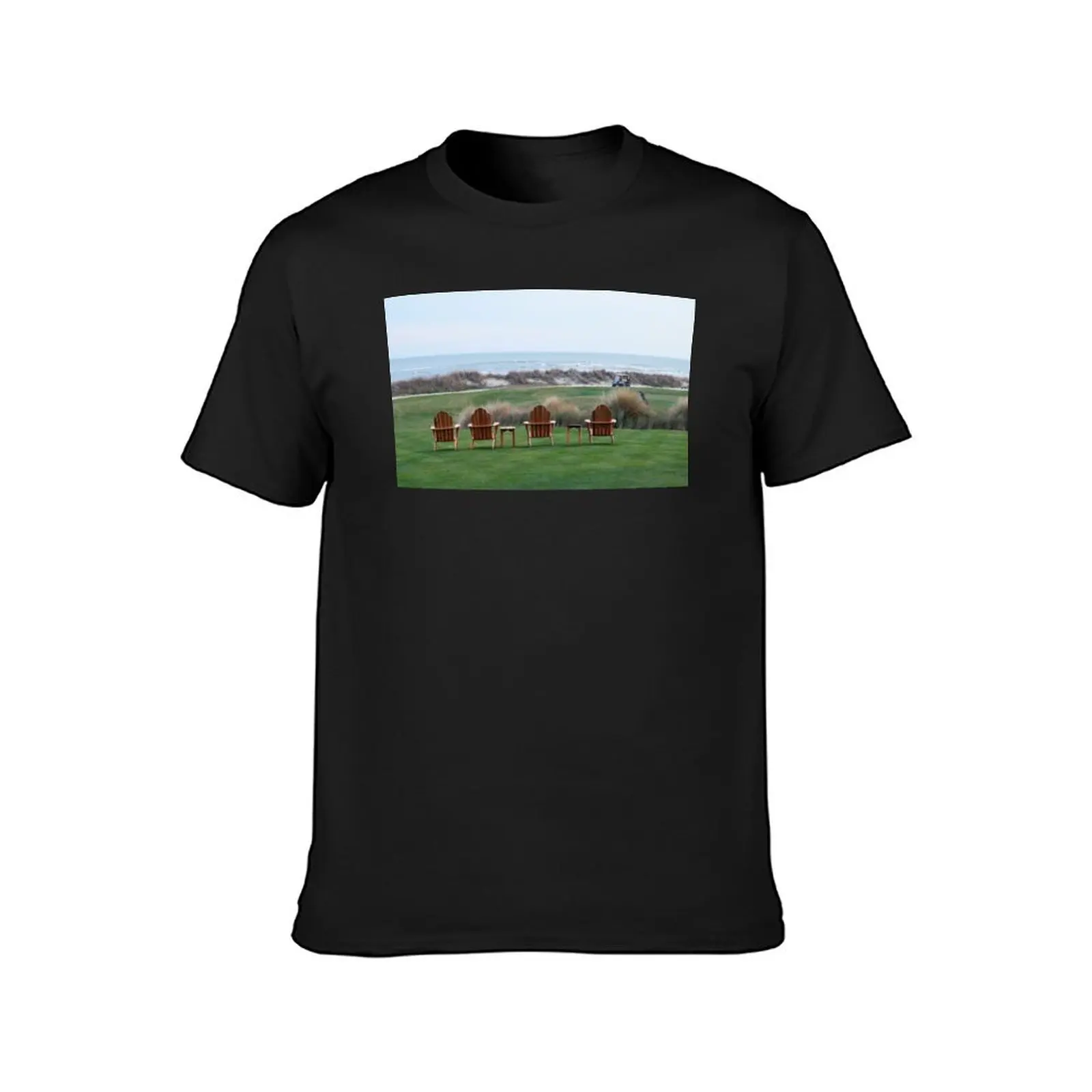 Chairs at the Ocean Course 18th Green T-Shirt tops hippie clothes Men's t shirts