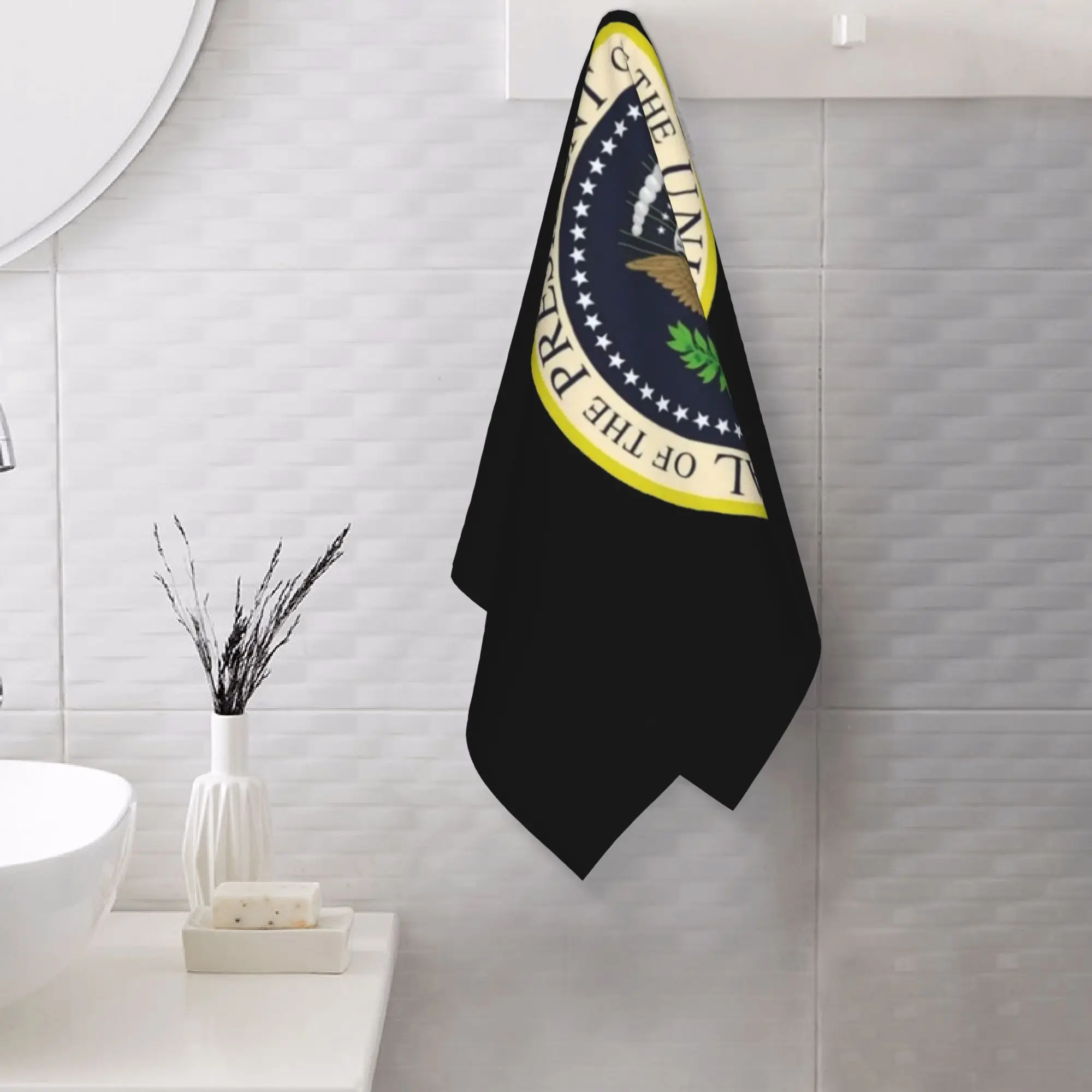 Custom Seal of The President of The United States Soft Face Towel Quick Dry Pool Bath Cotton Towels Breathable
