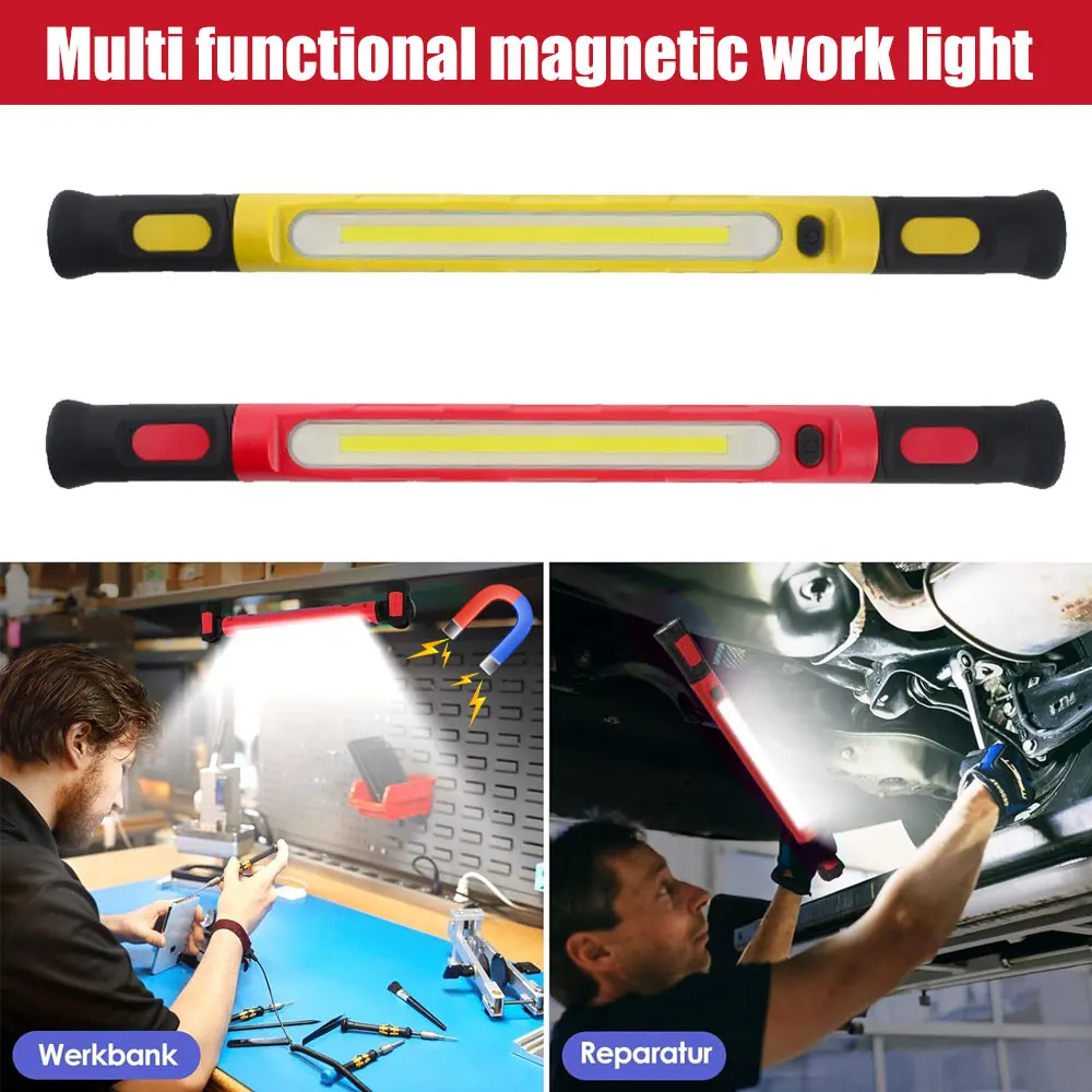 Super Bright Magnetic Work Light Built-in 5200mAh Rechargeable Battery Underhood Work Lamp Bar For Car Repair Outdoor Lighting