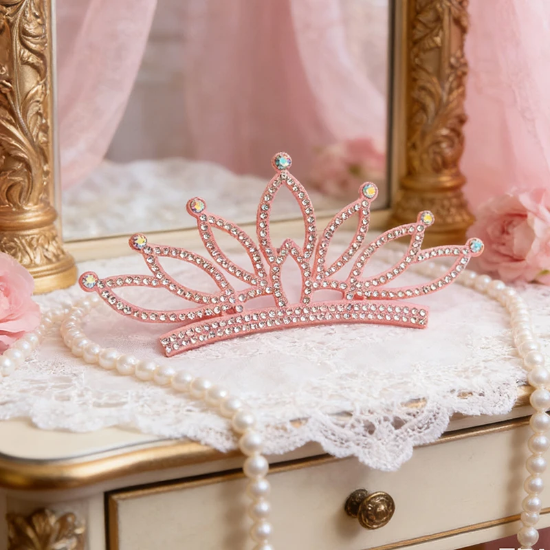 10Pcs/Lot Felt back side Diamond Crown Patches Appliques for DIY headband Headband jewelry Material And  Hair Clip Accessories