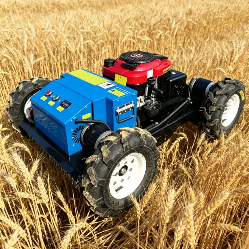 Customized Smart Remote Control Lawn Mower Robotic Crawler Grass Cutter Slope Mowing for Garden Lawn Care