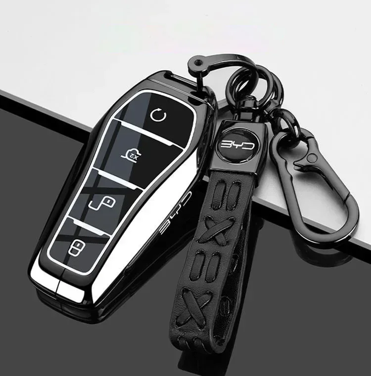 Zinklegierungs-Auto-Fernschlüsseletui für BYD SEAL Atto 3 Han EV Dolphin Lied Tang Dm Qin PLUS Song Pro MAX Yuan Zubehör – Detail 2