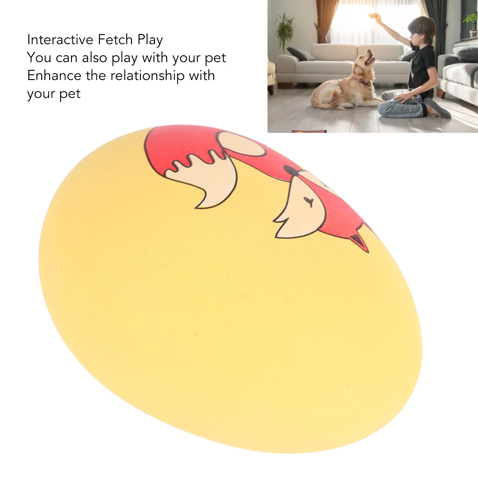 Latex Pet Ball Toy Bite Resistant Interactive Fetch Play Animal Pet Egg Ball For Cats Dogs