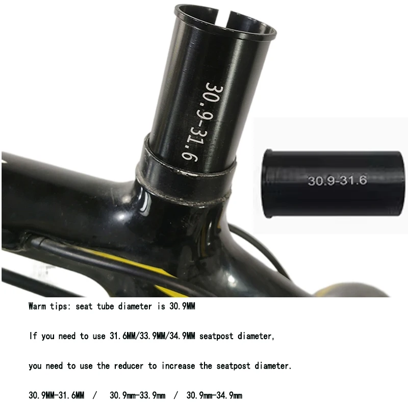 SAFORT Faltrad-Sattelstütze/Aluminium-Sattelstütze 30,9/31,6 mm/33,9/34,9 mm x 580 mm Sattelstütze/Fahrradzubehör – Detail 1