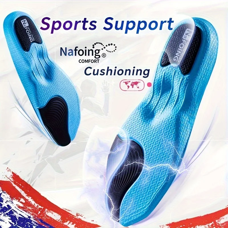 Premium EVA Insole For Feet Gel Shock Absorption Deodorization Breathable Sole Pad Sport Arch Support Feet Care Insole for Sport