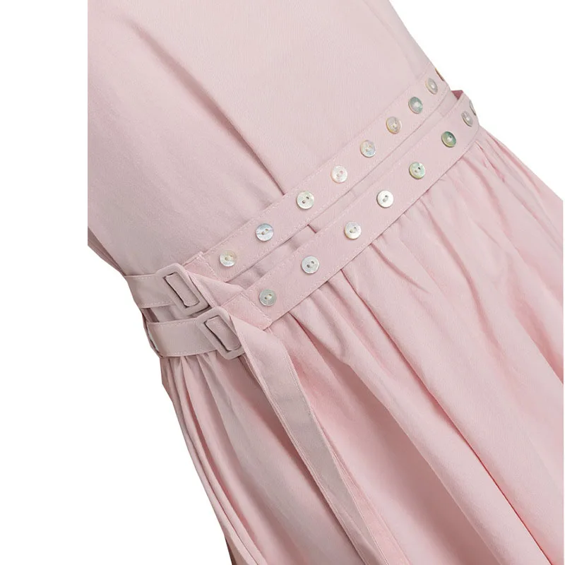 فستان صيفي أزرق أصفر وردي للفتيات جديد 2025 فساتين لطيفة للفتيات 10-12 6 7 8 9 11 13 14 15 17 18 20 25 سنة مع بطانة #5