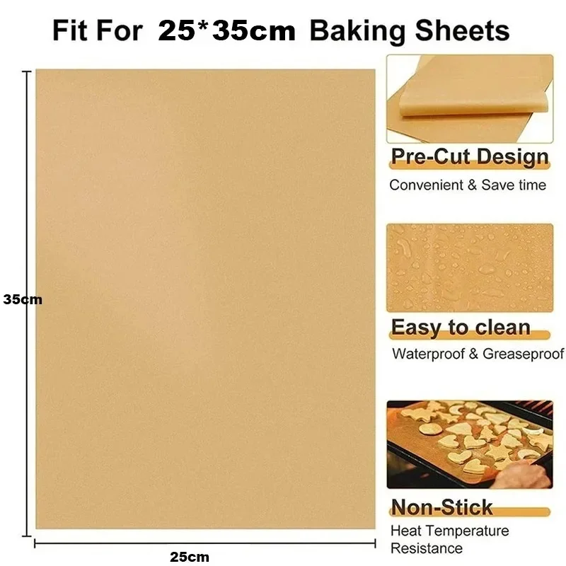 50/100PC size 25*35cm/20*20cm/20*30cm/30*40cm parchment paper baking paper oiled paper suitable for cake pastry food Bakeware