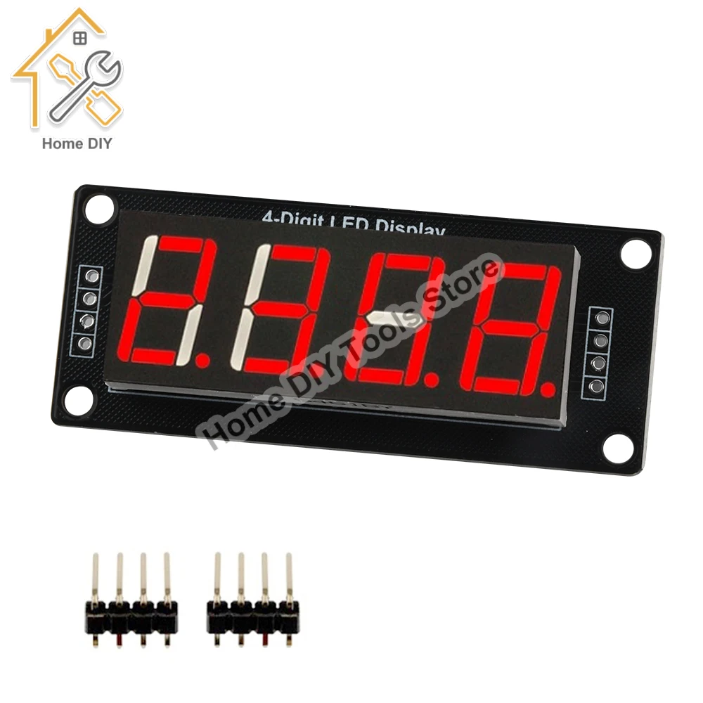 0.56 Inch 4-Digit Digital Display Tube Decimal 7 Segments TM1637 LED Module Board for Arduino Red Green Yellow Blue White