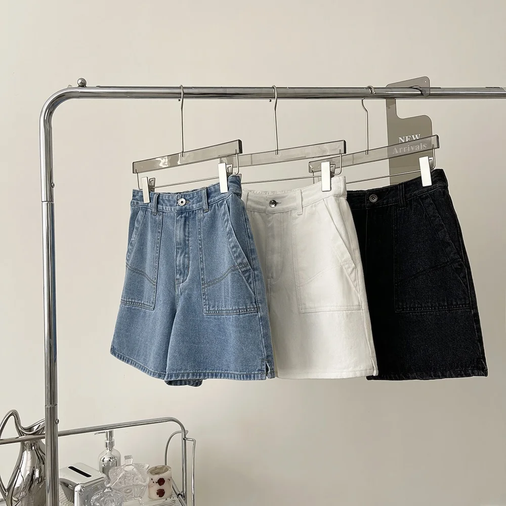 

No Odor Elastic Waist Jeans orts Casual Slimming Women's Faion Autumn Thin Nine-Piece Light Color Jeans orts