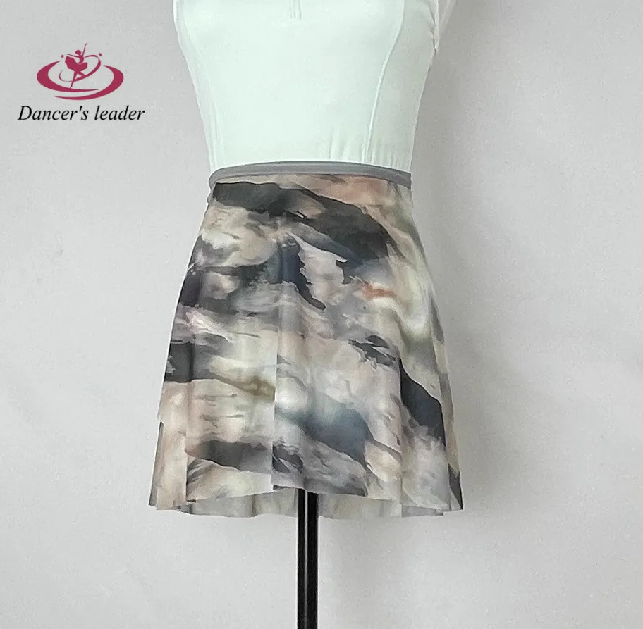 Ballet Dance Skirt Mesh Mesh Camouflage One Piece Dance Body Basic Training Half Skirt Adult Yoga Short Skirt