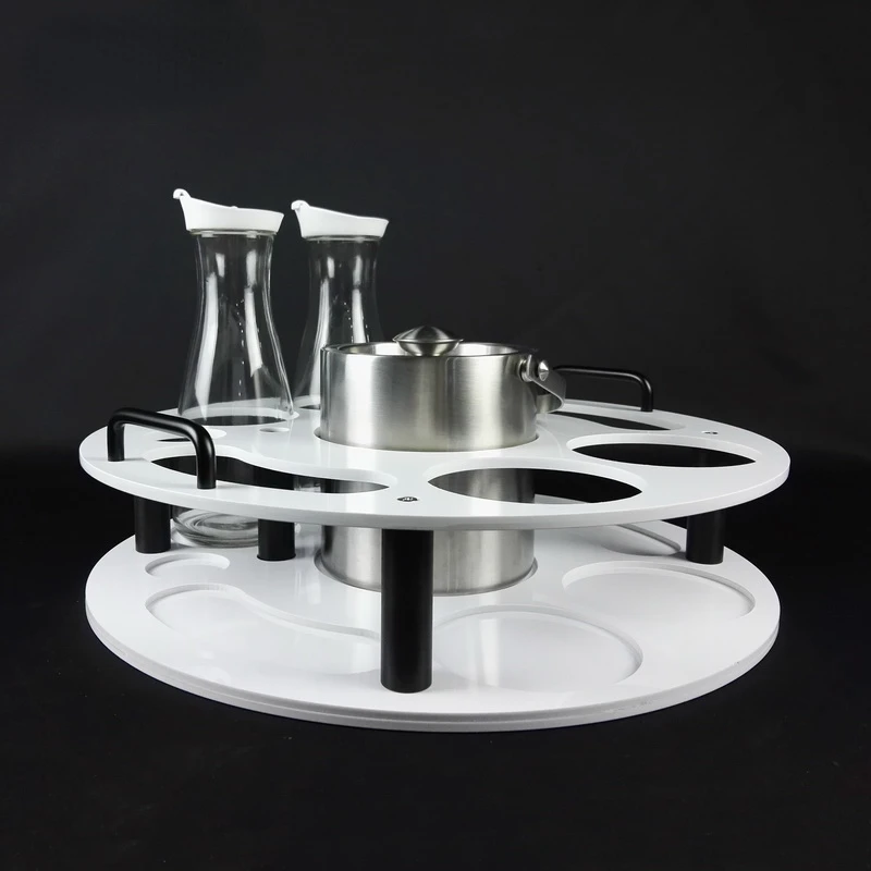 full set of 18-inch plastic wine tray transparent acrylic bottle service tray acrylic tray