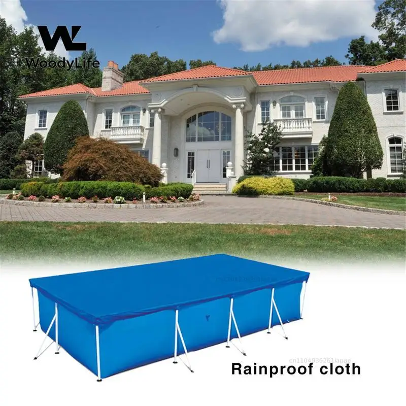 Pool Cover Cloth Mat Frame Pool For Garden Swimming Pool Tub Covers Rainproof Dust Cover 400x211cm/300x200cm/260x160cm/220x150cm