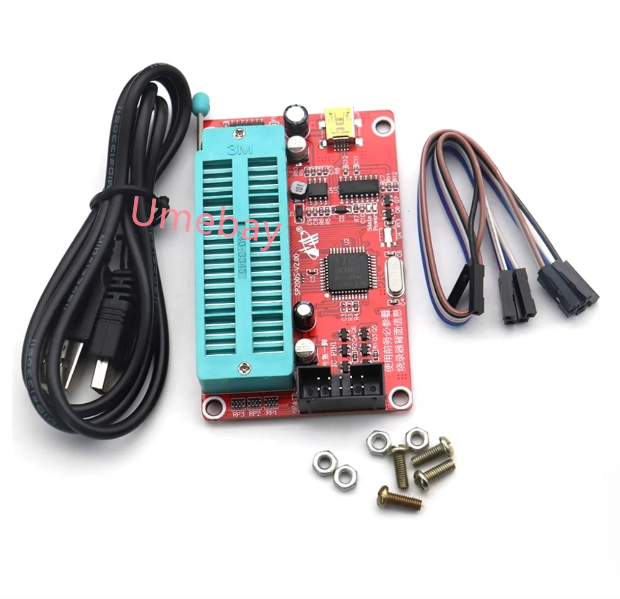 1 piece, STC89C52  programmer 51 microcontroller 24/93 storage chip burner AT89C52 downloader SP200S