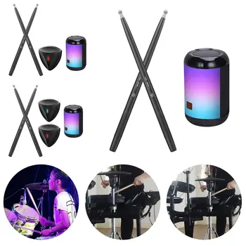 BT Electric Air Drum Set Portable Air Electronic Drum with Drumsticks Foot Pedals Electric Air Drum with 3.5 Mm Headphone Jack