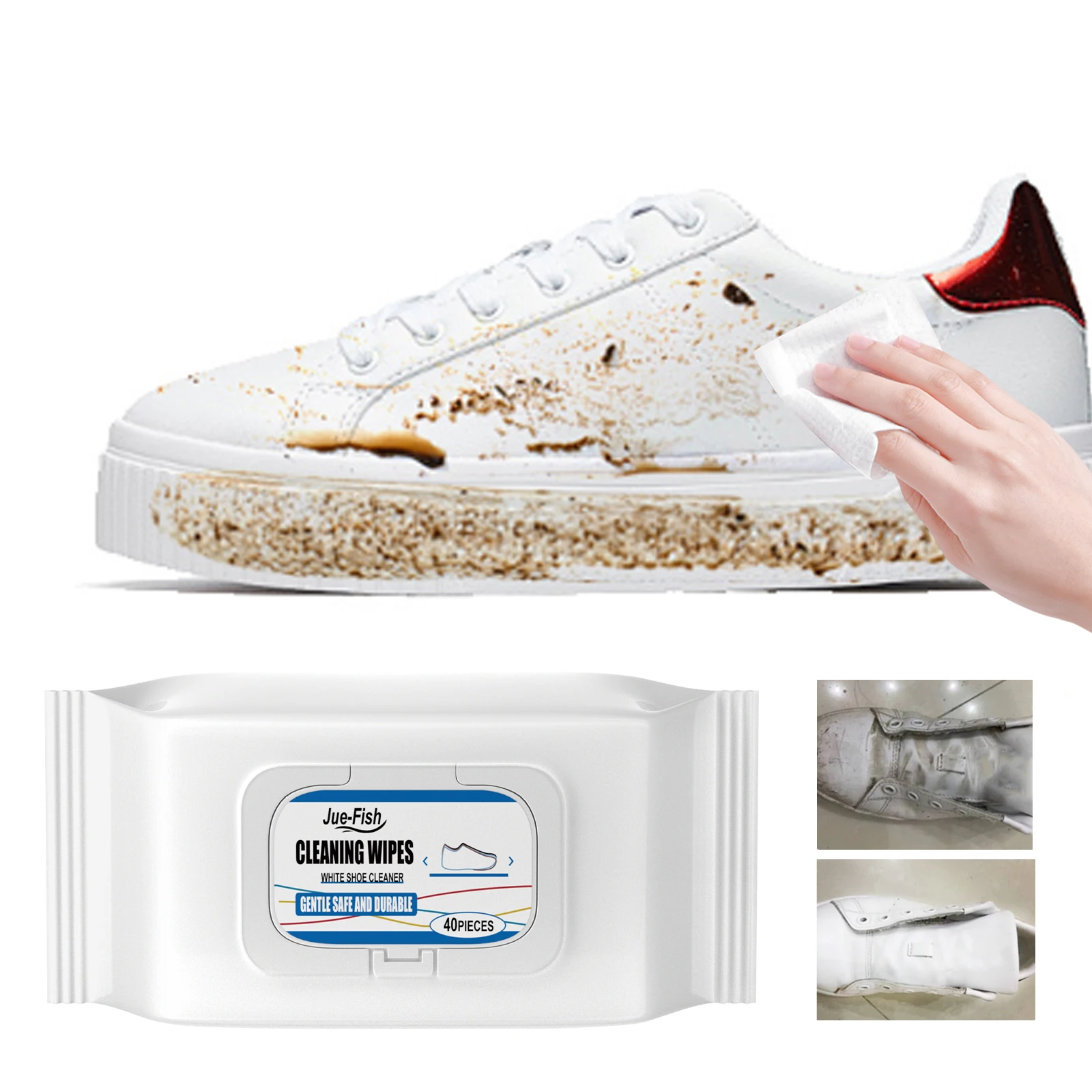 

Disposable Shoe Wipes Small White Shoe Artifact Cleaning Care Wipes Sneakers Cleaning Quick Wet Wipes