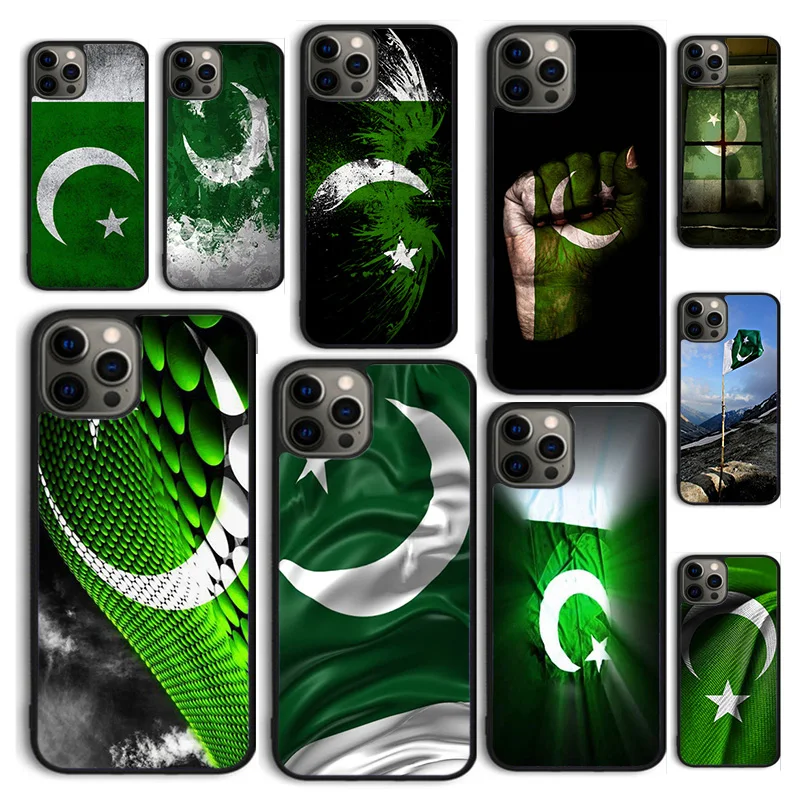 Autumu Pakistan Flag Banner Phone Case Cover for iPhone 16 15 12 mini 11 13 14 Pro Max SE 2020 Apple 6S 7 8 Plus Coque