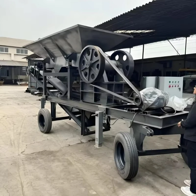 Customized All-in-One Portable High Capacity PLC Controlled Jaw Crusher For Expressway Cement Clinker & Construction Waste