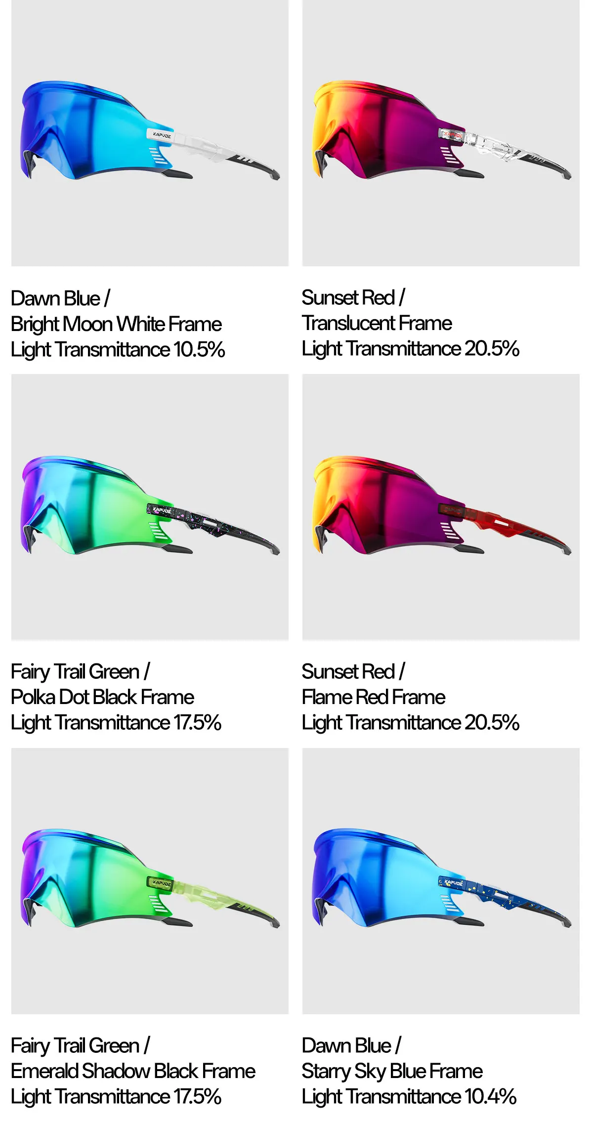 KAPVOE Outdoor Sport Wandern Frauen Fahrrad Radfahren UV400 Brille Männer Photochrome Radfahren Sonnenbrille Straße Fahren Fahrrad Brille – Detail 21
