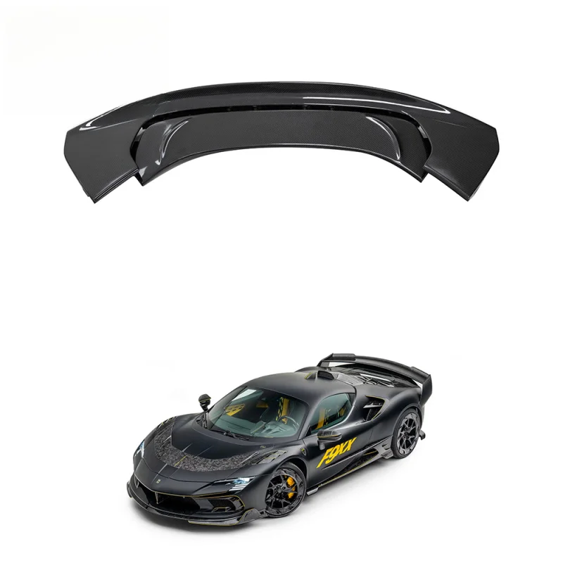 High Quality Mansory Style High Downforce Carbon Fiber GT Rear Trunk Spoiler Wing Exterior Aero Tuning Parts Fit For Ferrari SF9