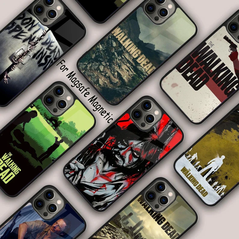 The Walking Dead TV Magnetic Phone Case For APPLE iPhone 16 14 13 12 11 Pro Max 15 Plus Wireless Charge With MagSafe Cover