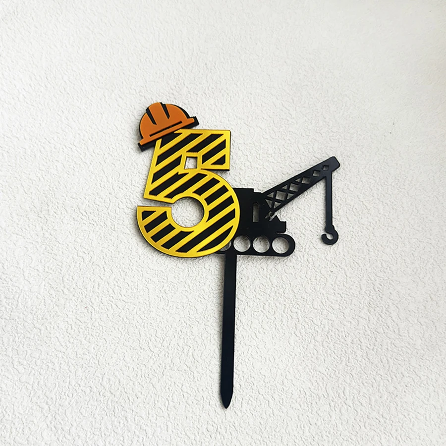 6 Stück/3 Stück Geburtstagstorten-Topper für Jungen, Acryl-Cupcake-Topper für Kindergeburtstage, Kuchendekoration – Detail 10