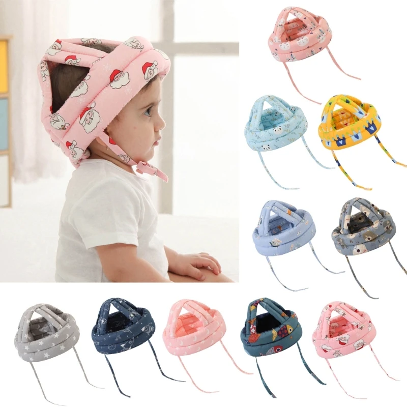 Baby Safety Cap Toddler Walking Safety Hat Baby Anti-Impact Helmet Cotton Cap Protects Babies from Accidental Fall