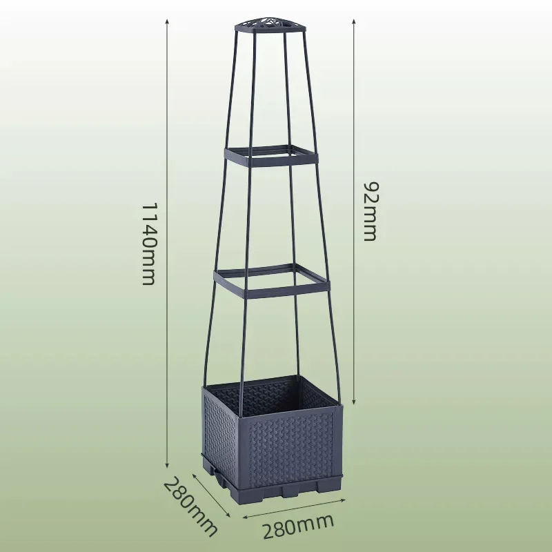 Minimalist Trellis for Climbing Plants; Gourd/Grape Growing Rack; Raised Flower Bed Planter; Tomato Growing; Planter