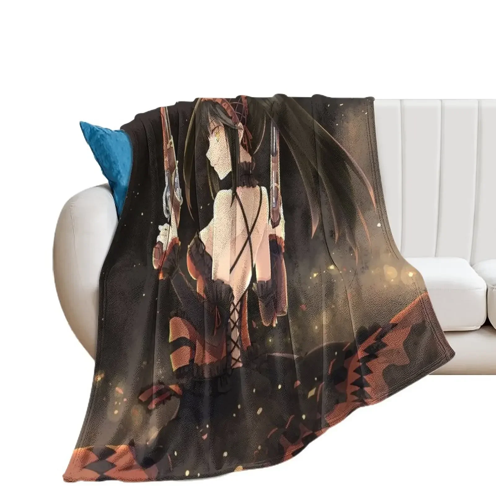 Tokisaki Kurumi - Date A Live Throw Blanket Bed bed plaid Blankets