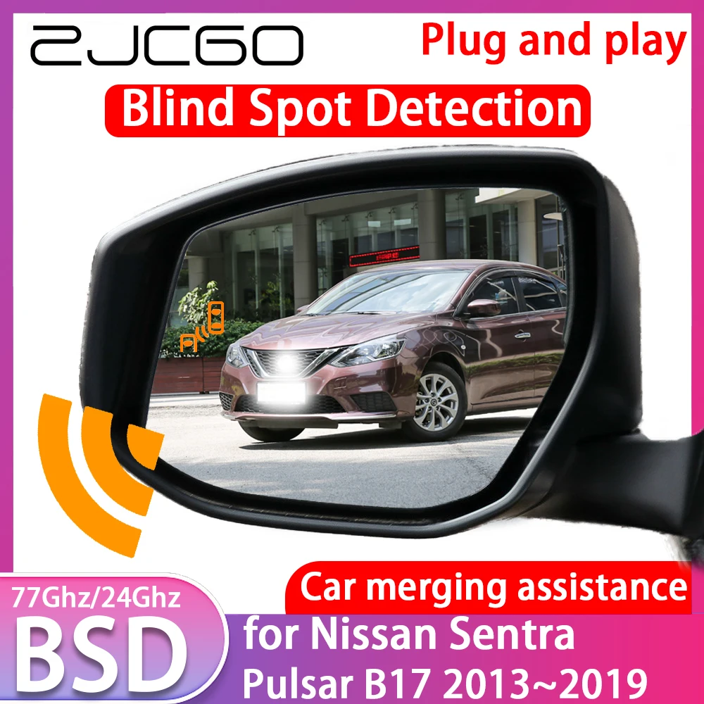 ZJCGO for Nissan Sentra Pulsar B17 2013~2019 Blind Spot Detection Car BSD BSA BSM System Driving Warning Radar Alert Mirror