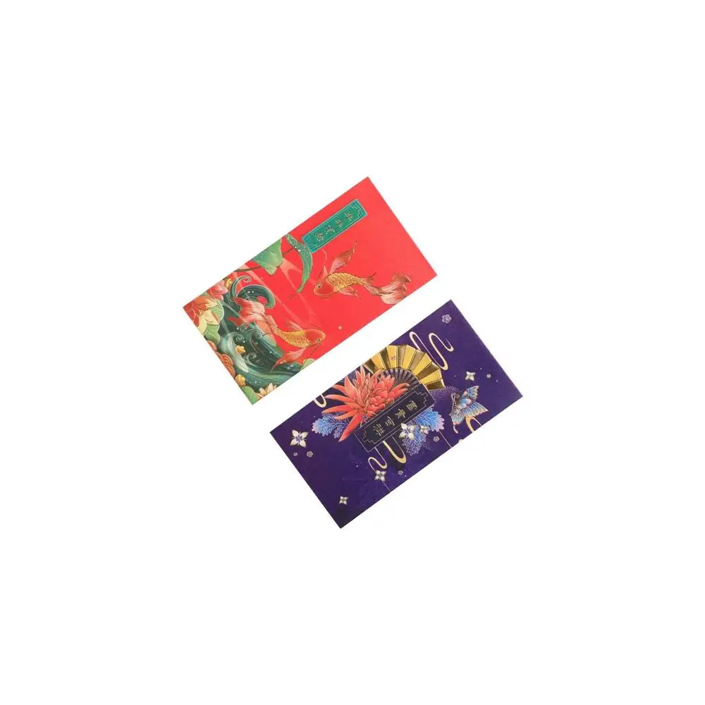 Classic Tradition Lucky Money Hot-Stamping Blessing Crane Bless Pocket Red Pocket Red Envelope Chinese New Year