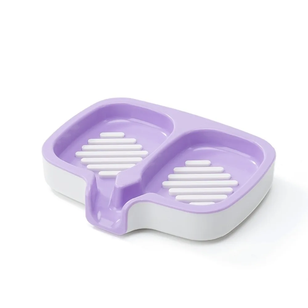 

Free Punch Drain Rack 2 IN 1 Double-Layer Soap Dish Anti-Slip Easy To Clean Soap Tray Ventilated No Drill Soap Box Kitchen