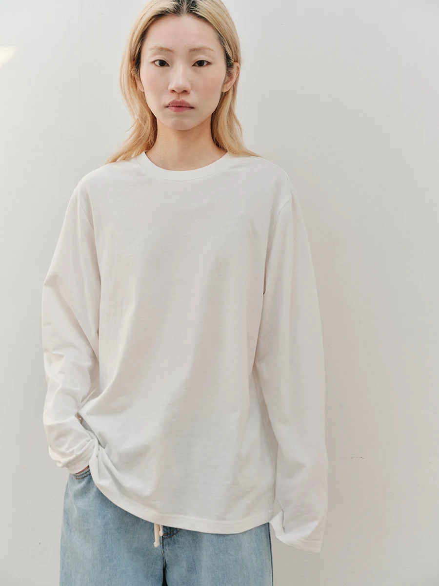 

Новая женская базовая футболка с длинным рукавом Cloud Touch Feeling Embrace Healing Str Relief, свободного кроя, с принтом собаки, в ярких цветах