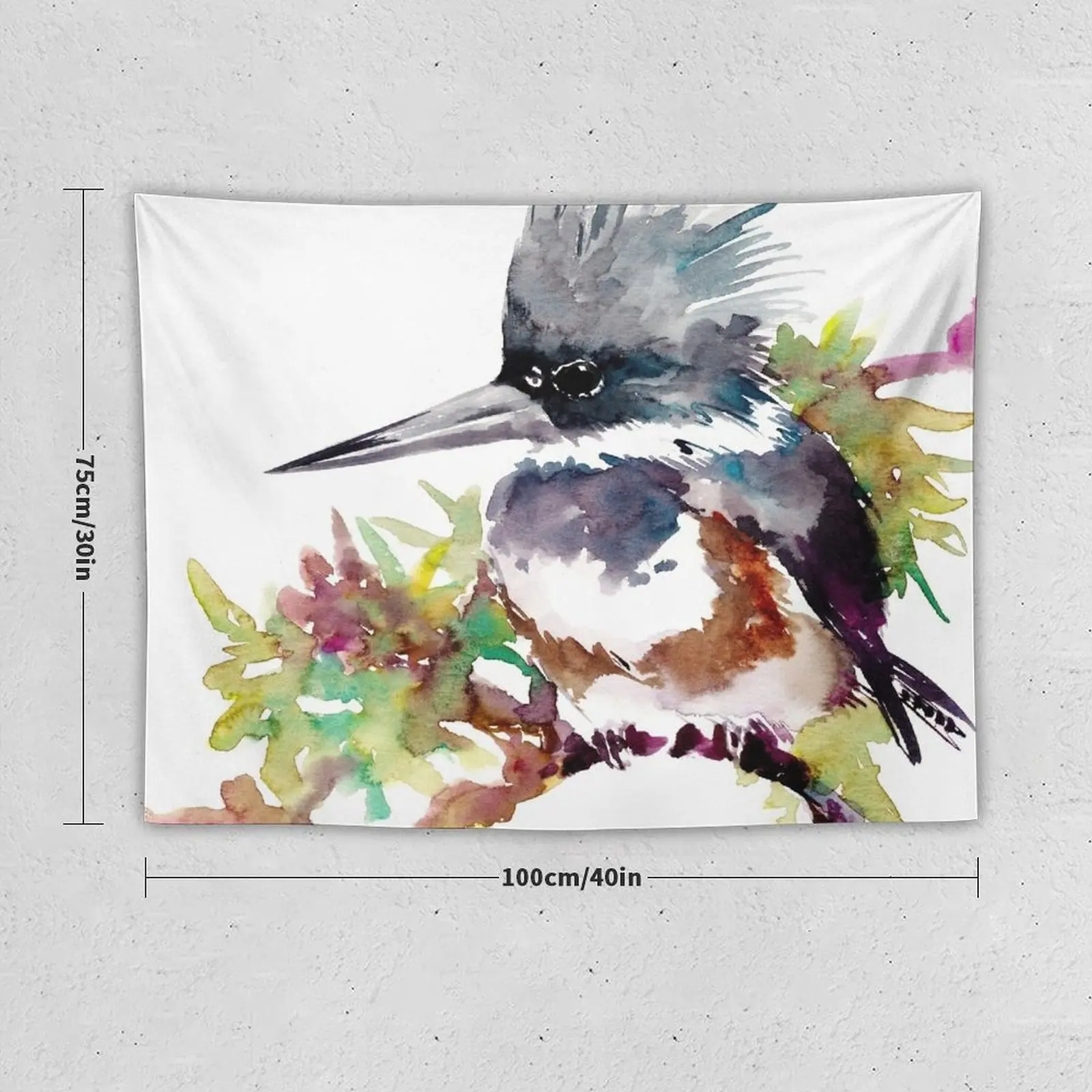 New Belted Kingfisher Tapestry Room Decor For Girls Luxury Living Room Decoration