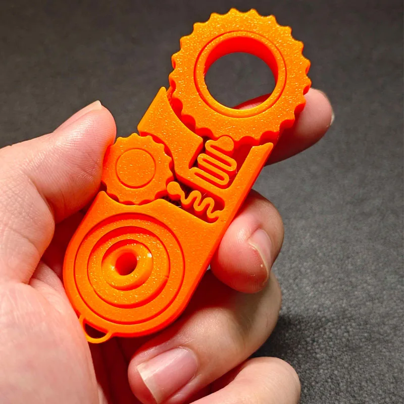 New 3 IN 1 Fingertip Ring Fidget Click Slider 3D Printed Toys Stress Relief ADHD Autism Anxiety Calm Down Focus Training