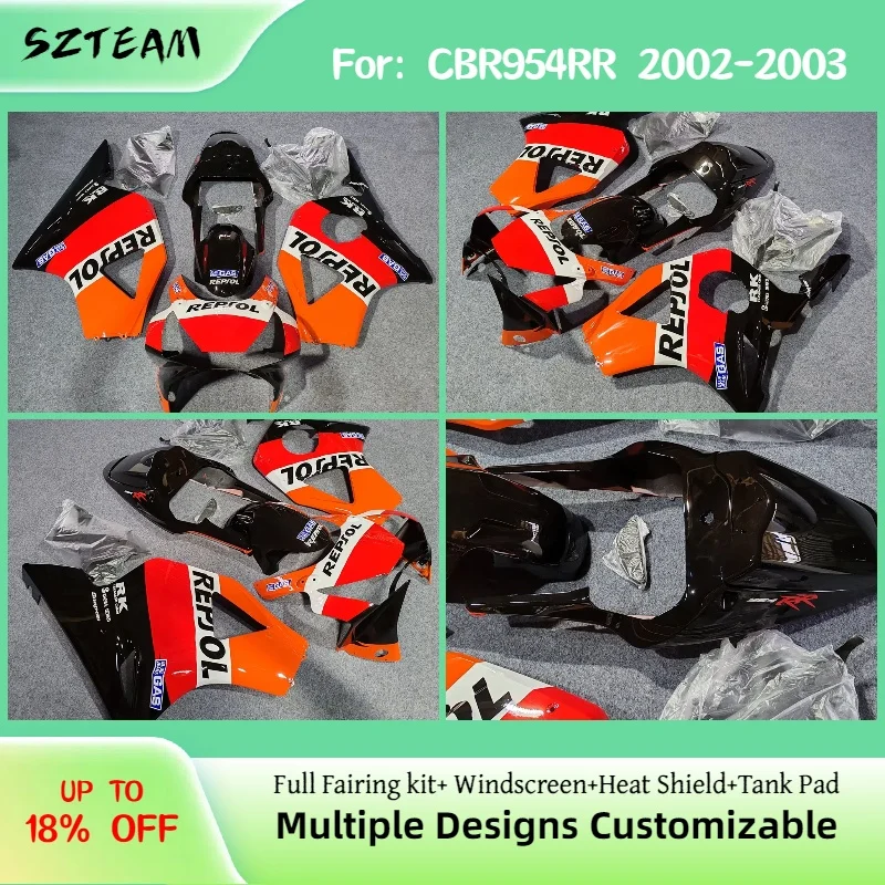 

For Honda CBR954RR 2002 2003 OEM Style Motorcycle Fairings CBR 954RR 02 03 Bodywork Fairing Injection Molding Plastic Parts